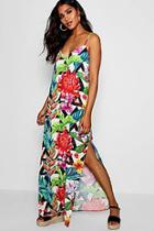 Boohoo Kaitlyn Bold Floral Maxi Dress