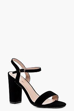 Boohoo Lauren Block Heel Barely There Heels
