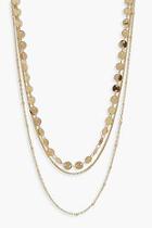 Boohoo Circle Chain Simple Layered Necklace