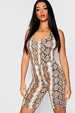 Boohoo Snake Print Cycling Short