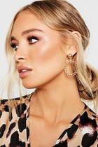 Boohoo Chain Vintage Look Circle Earrings