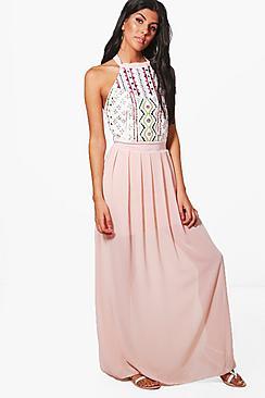 Boohoo Embellished Maxi Dress