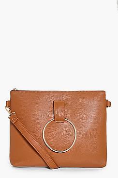 Boohoo Nina Loop Ring Detail Cross Body Bag
