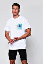 Boohoo Ventura Beach Print Oversized T-shirt