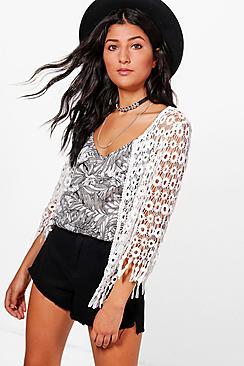 Boohoo Erin Crochet Cardigan