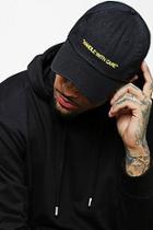 Boohoo Man Care Label Yellow Embroidered Cap