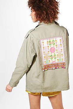 Boohoo Boutique Alice Embroidered Utility Jacket