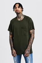 Boohoo Loose Fit Step Hem Ribbed Utility T-shirt