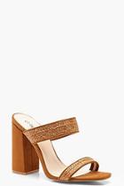 Boohoo Woven Double Strap Mules