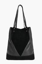 Boohoo Martha Suedette Panelled Shopper Bag