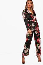 Boohoo Henrietta Floral Print Trouser Suit