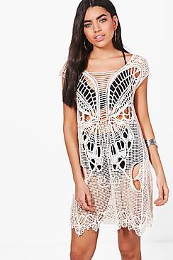 Boohoo Grace Crochet Dress