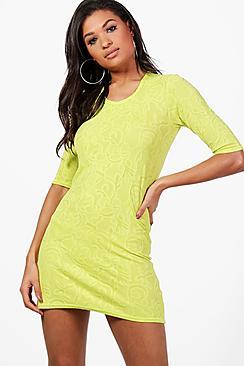Boohoo Anna Short Sleeve Shift Dress
