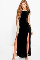 Boohoo Veronica Lace Insert Maxi Dress