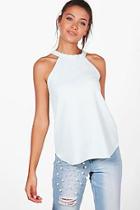 Boohoo Tall  High Neck Strap Top