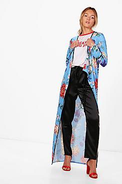 Boohoo Stephanie Maxi Wrap Over Kimono