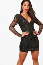 Boohoo Boutique Aiyana Metallic Bodycon Dress