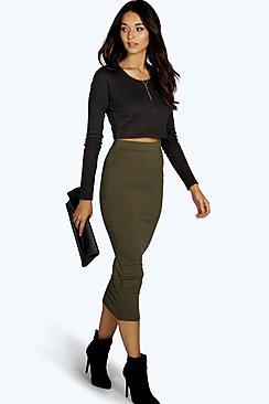 Boohoo Imogen Longline Jersey Skirt