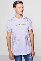 Boohoo Another Place Floral Longline Print T-shirt