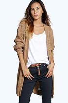 Boohoo Martha Long Edge To Edge Grungy Cardigan