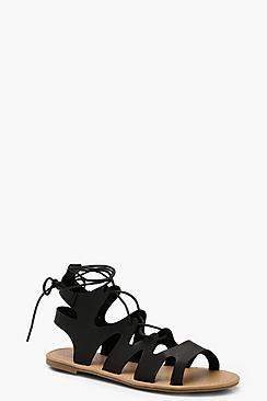 Boohoo Lace Up Gladiator Sandals