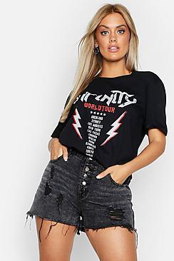 Boohoo Plus Oversized 'infinity' Band T-shirt