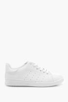 Boohoo White Lace Up Trainers White