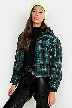 Boohoo Checked Puffer