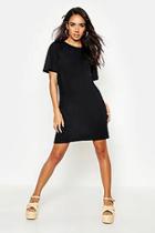 Boohoo Pleat Neck Mini Dress