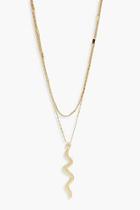 Boohoo Snake Double Layer Necklace