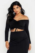 Boohoo Plus Slinky Rouched Top
