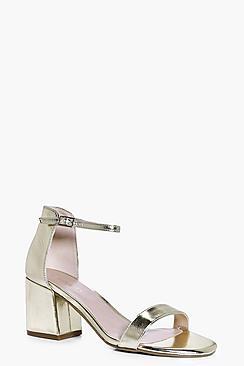 Boohoo Holly Two Part Block Heel Sandal