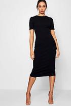 Boohoo Tall Annie Short Sleeve Tailored Midi Dress