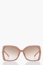 Boohoo Oversized Blush Sunglasses
