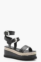 Boohoo Amelia Studded Espadrille Flatforms