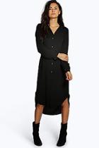 Boohoo Ivone Long Line Shirt Dress