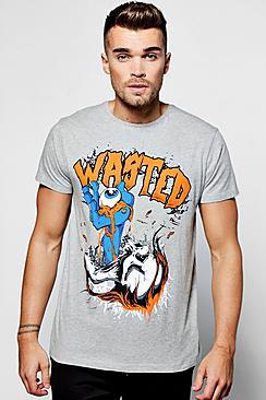Boohoo Wasted Print T Shirt