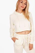 Boohoo Zoe Cropped Lounge Hoodie