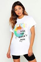 Boohoo World Tour Graphic Print T-shirt
