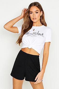 Boohoo Rib Flippy Short