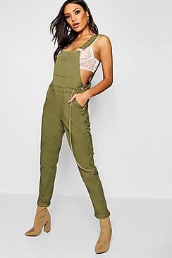 Boohoo Amelia Boyfriend Denim Overalls