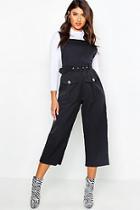 Boohoo Belted Utility Cargo Pocket Pinafore Jumpsuit