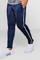 Boohoo Skinny Fit Tricot Joggers With Side Tape