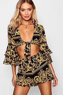 Boohoo Allana Scarf Print Co-ord