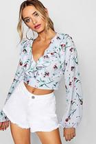 Boohoo Tessa Frill Collar Crop Top