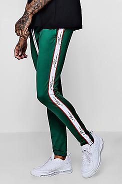 Boohoo French Skinny Man Tape Joggers