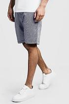 Boohoo Slim Fit Cotton Chino Shorts In Stripe