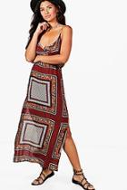 Boohoo Georgia Racer Front Splitside Maxi Dress