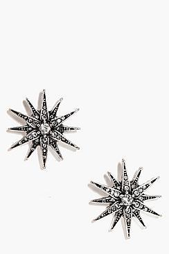 Boohoo Marie Diamante Star Stud Earrings