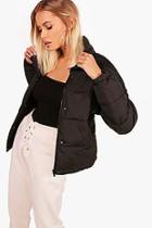 Boohoo Tegan Funnel Neck Quilted Jacket
